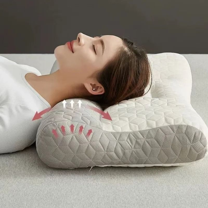 Orthopedic Cervical Pillow Natural Rubber Neck Support For Restful Sleep 2