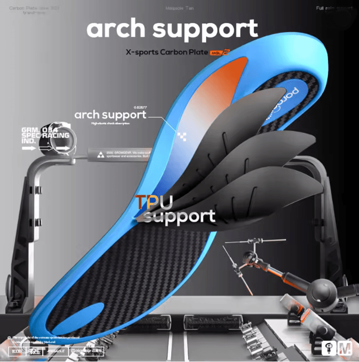 Mcgola Carbon Fiber Basketball Insoles With Arch Support And High Rebound 2