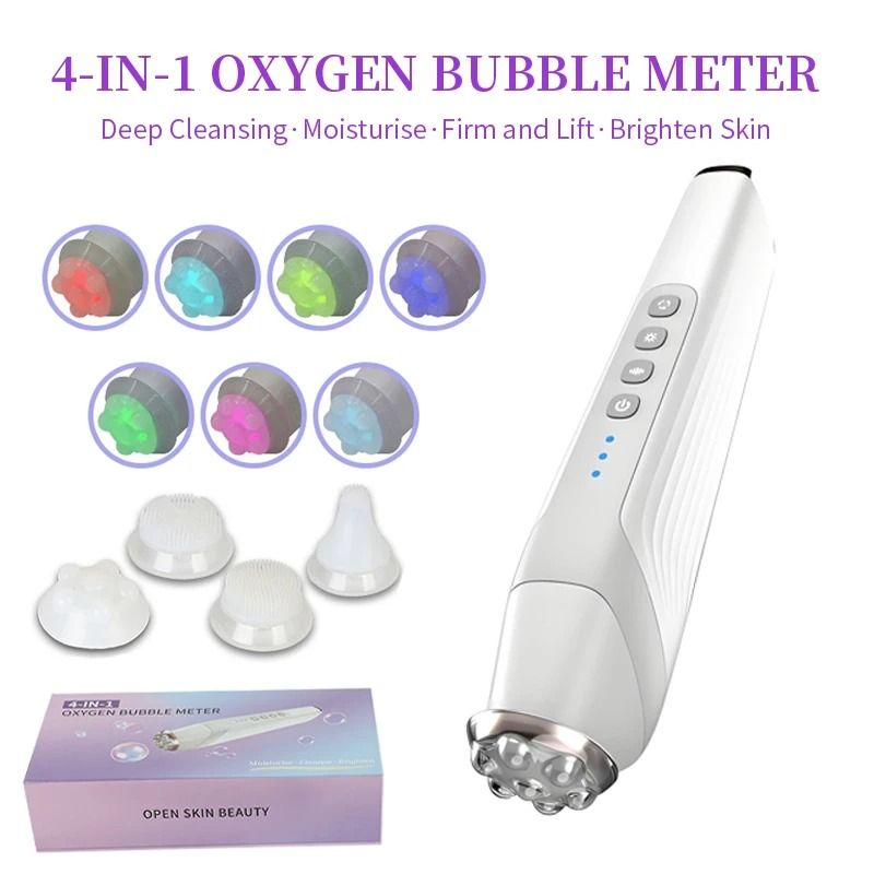 Oxygen Bubble Pen CO2 Facial Device With LED Therapy 1