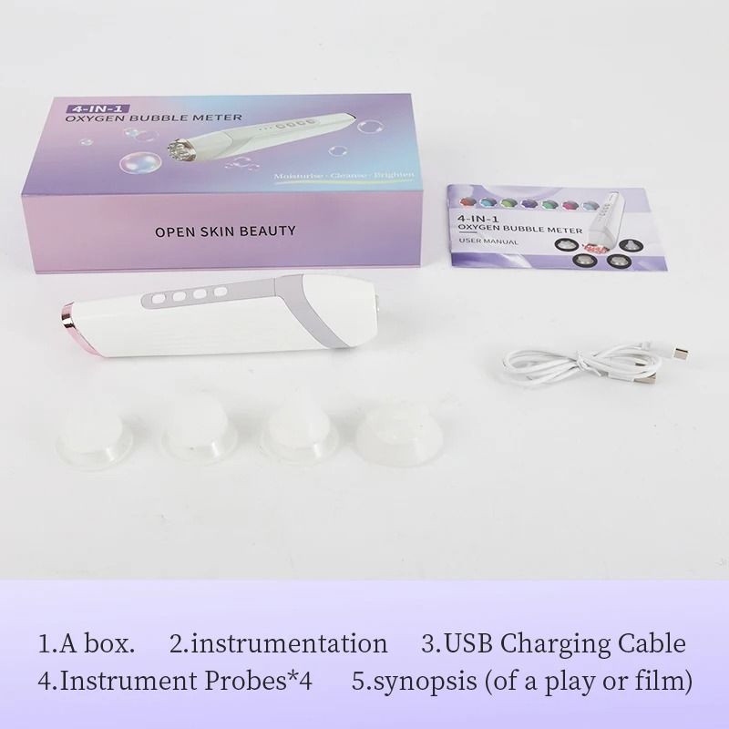 Oxygen Bubble Pen CO2 Facial Device With LED Therapy 5