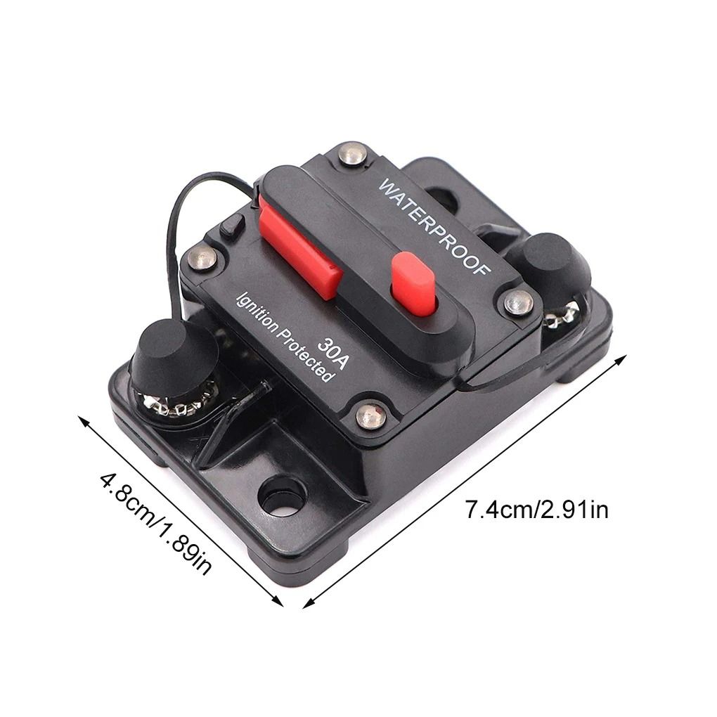 Waterproof Resettable Circuit Breaker Fuse For Car Boat RV And DC Systems 5