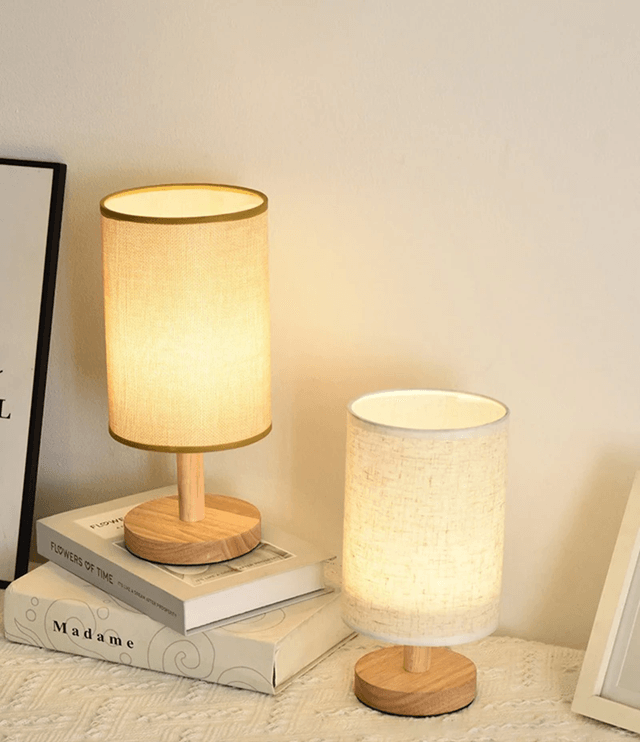 LED Table Lamp With Fabric Shade For Bedroom And Bedside Lighting 1
