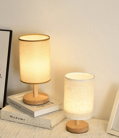 LED Table Lamp With Fabric Shade For Bedroom And Bedside Lighting 1
