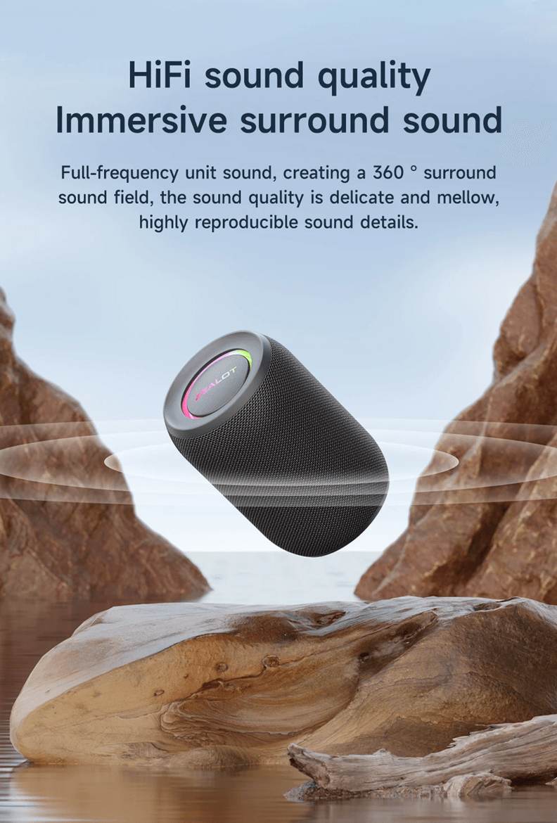 Zealot S32 Pro Bluetooth Speaker With Deep Bass And LED Lights 3