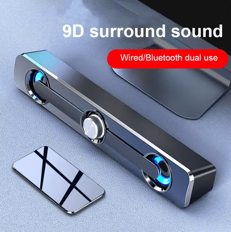 Salange Bluetooth Sound Bar with Stereo Speakers for PC Laptop and Projector