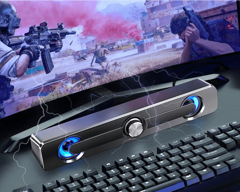 Salange Bluetooth Sound Bar With Stereo Speakers For PC Laptop And Projector 3