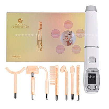 High Frequency Facial Wand With Screen Display Neon Electro Therapy For Wrinkle And Acne Care 7
