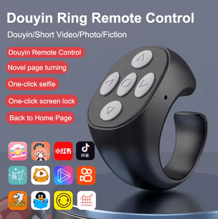 Wireless Bluetooth Remote Control Ring For Selfies And Short Videos 1