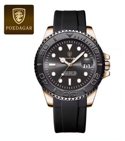 POEDAGAR Luxury Mens Quartz Watch With Stainless Steel Band And Waterproof Design 1