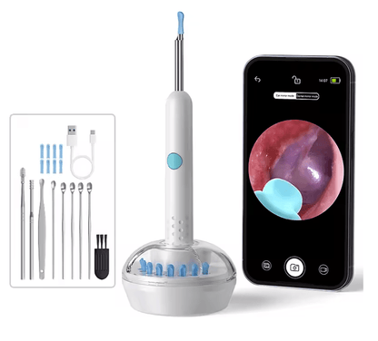 Smart Visual Ear Camera with 1080P HD WiFi Endoscope and Waterproof Ear Cleaner