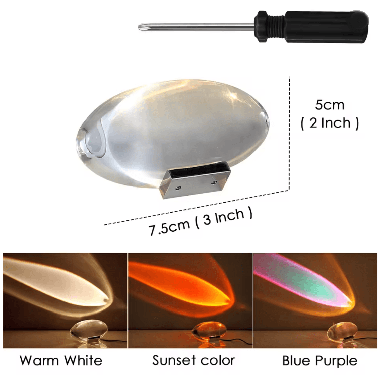 Italian Designer Crystal LED Table Lamp Egg Shaped Night Light 1