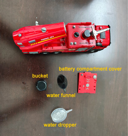 Water Spray Fire Truck Toy With Lights Sounds And Ladder 6