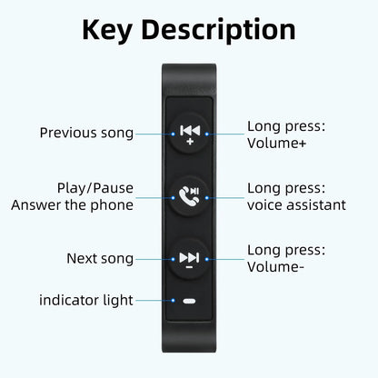 Motorcycle Handlebar Bluetooth Media Controller Wireless Remote 3