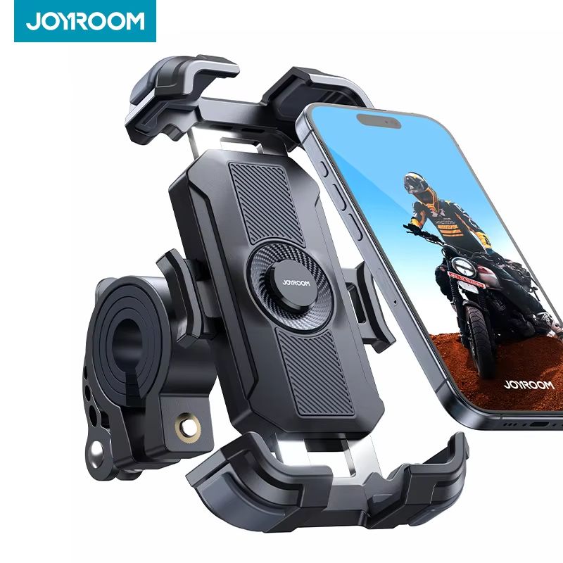 Joyroom Motorcycle Phone Mount – Ultra-Stable Bike Phone Holder with Secure Handlebar Clamp for Scooter & Bicycle