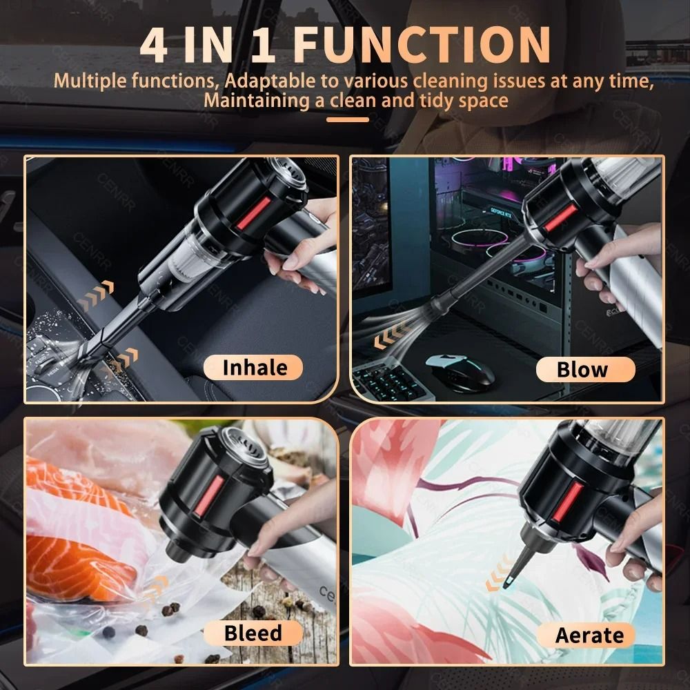 High Pressure Cordless Car Vacuum Cleaner With HEPA Options 6