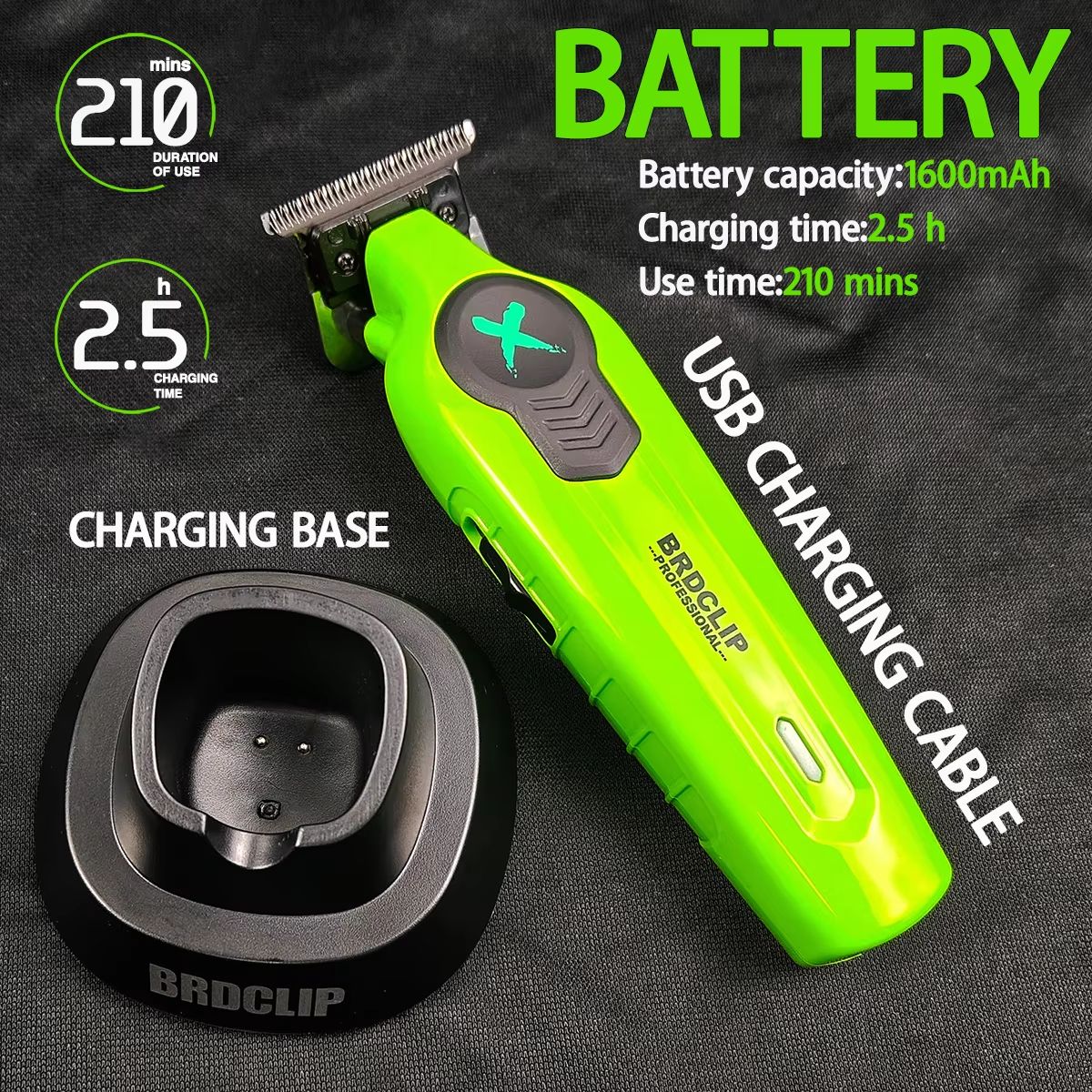 BRDCLIP FA1T Professional Hair Trimmer  Precision Electric Clipper With Carving Blade Gradient Fini 4