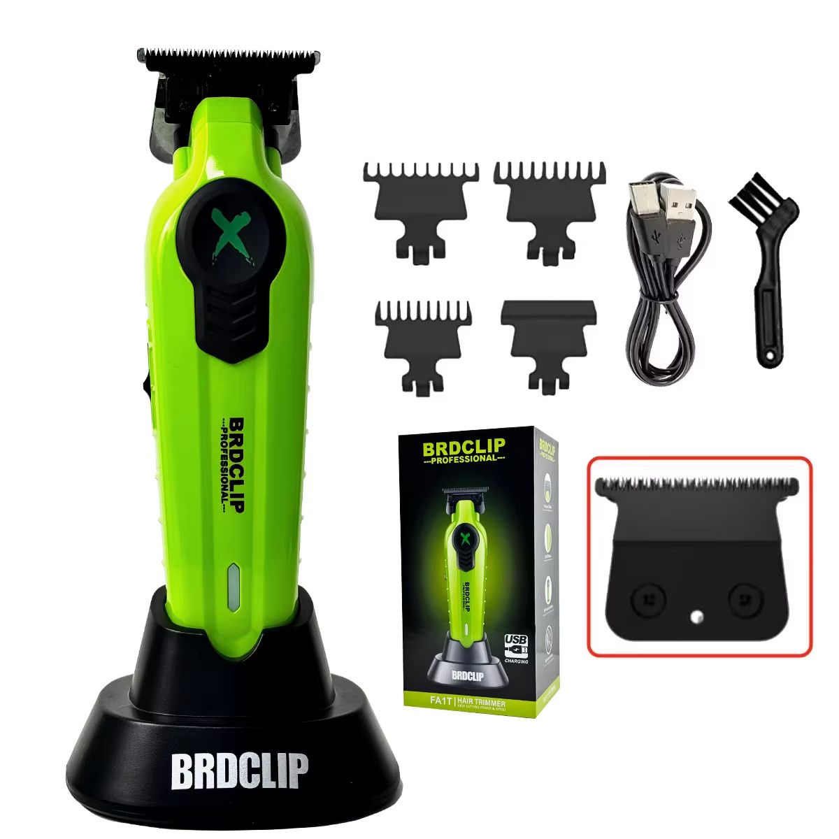 BRDCLIP FA1T Professional Hair Trimmer  Precision Electric Clipper With Carving Blade Gradient Fini 8