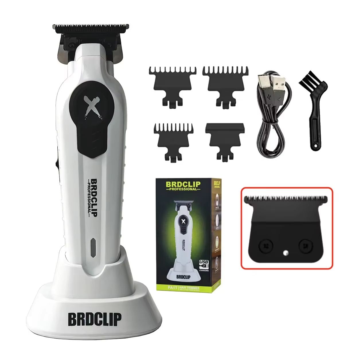 BRDCLIP FA1T Professional Hair Trimmer  Precision Electric Clipper With Carving Blade Gradient Fini 13