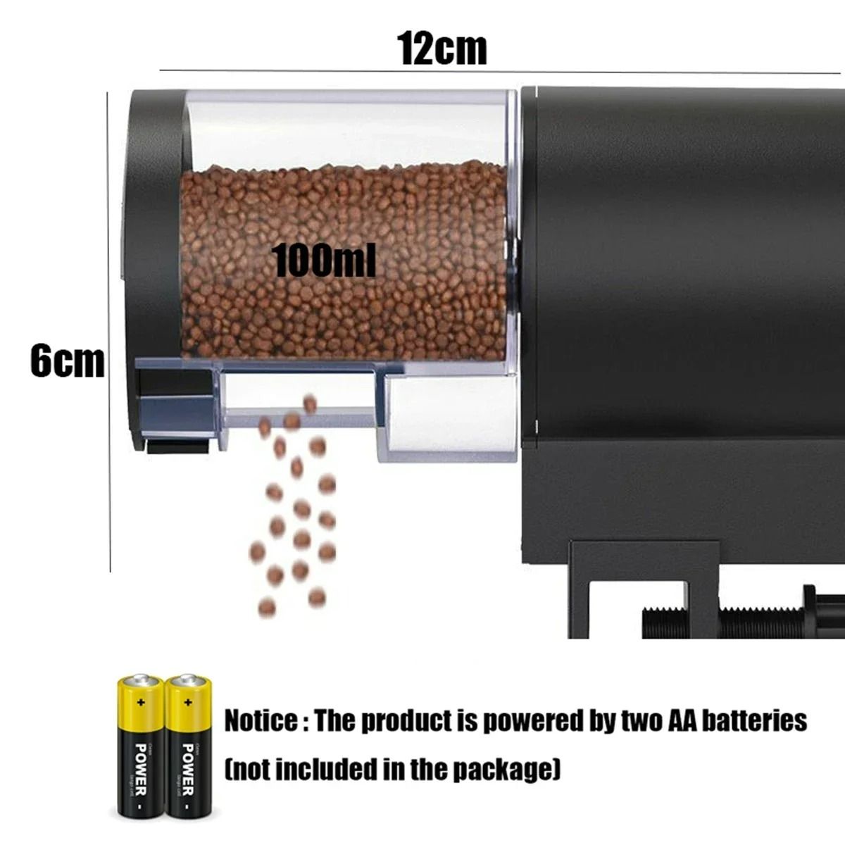 Automatic Fish Feeder With 100ml Capacity For Aquariums 6