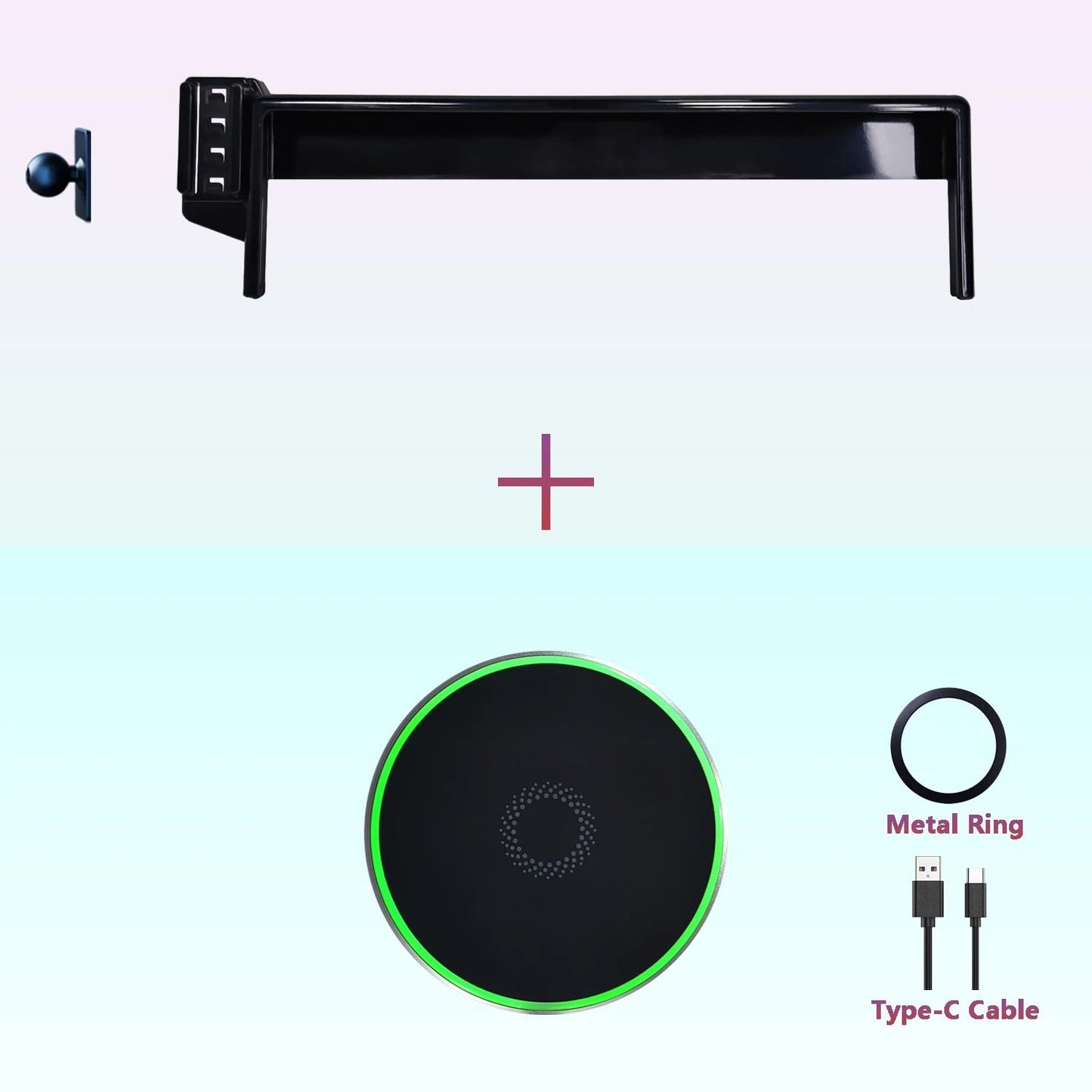 Magnetic Car Phone Mount With Wireless Charging And Fixed Base For 10 Inch Screen 9