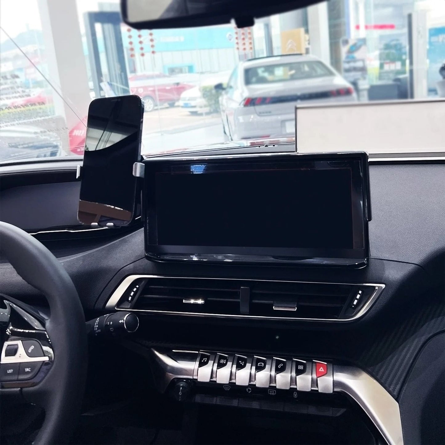 Magnetic Car Phone Mount With Wireless Charging And Fixed Base For 10 Inch Screen 1