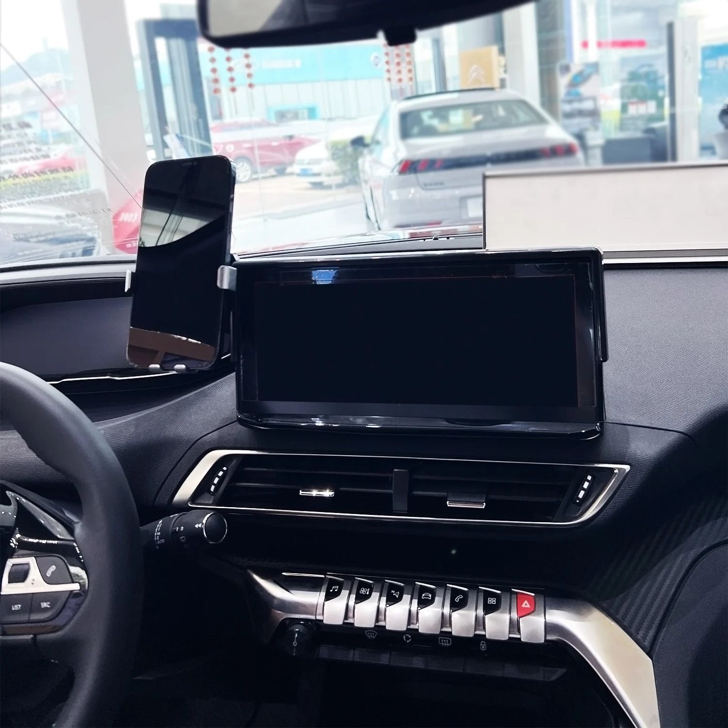 Magnetic Car Phone Mount With Wireless Charging And Fixed Base For 10 Inch Screen 1