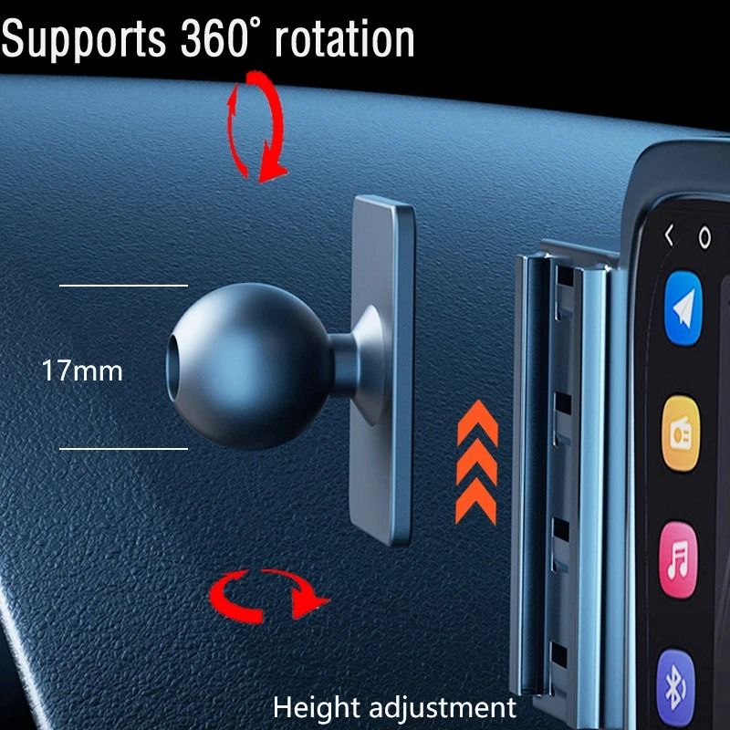Magnetic Car Phone Mount With Wireless Charging And Fixed Base For 10 Inch Screen 3