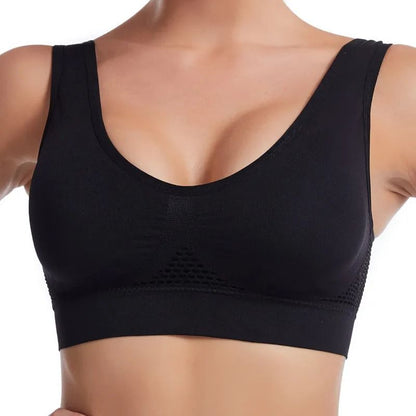 Plus Size Seamless Push Up Sports Bra High Comfort Breathable 6