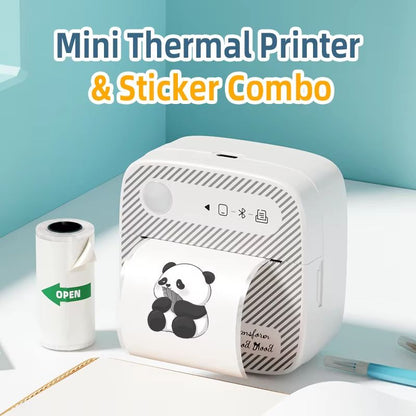 DOLEWA B3 Portable Mini Printer – Wireless Bluetooth Inkless Sticker & Label Maker for Office, School, and Home