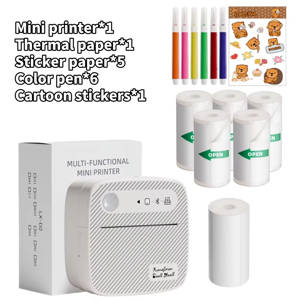 DOLEWA B3 Portable Mini Printer  Wireless Bluetooth Inkless Sticker  Label Maker For Office School  12