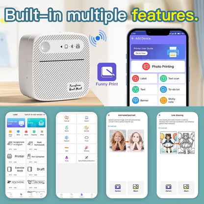 DOLEWA B3 Portable Mini Printer  Wireless Bluetooth Inkless Sticker  Label Maker For Office School  2