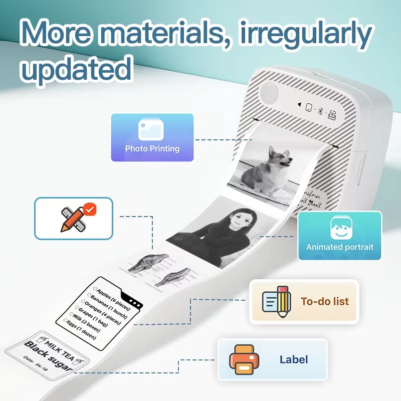 DOLEWA B3 Portable Mini Printer  Wireless Bluetooth Inkless Sticker  Label Maker For Office School  4