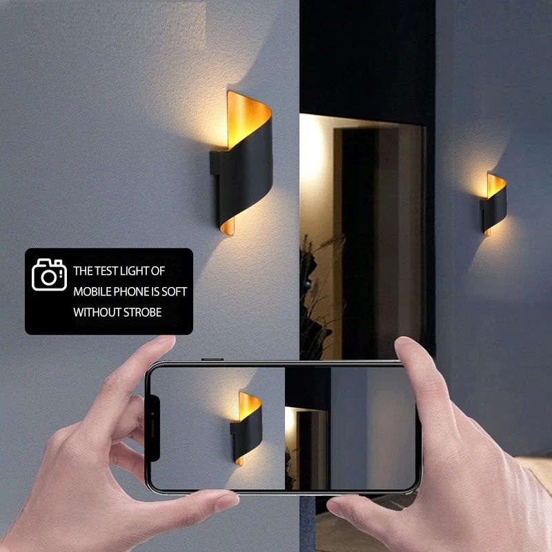 Modern Spiral LED Wall Lamp Waterproof Indoor Outdoor Sconce Light 2