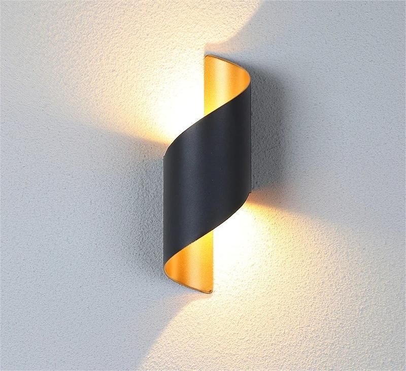 Modern Spiral LED Wall Lamp Waterproof Indoor Outdoor Sconce Light 3