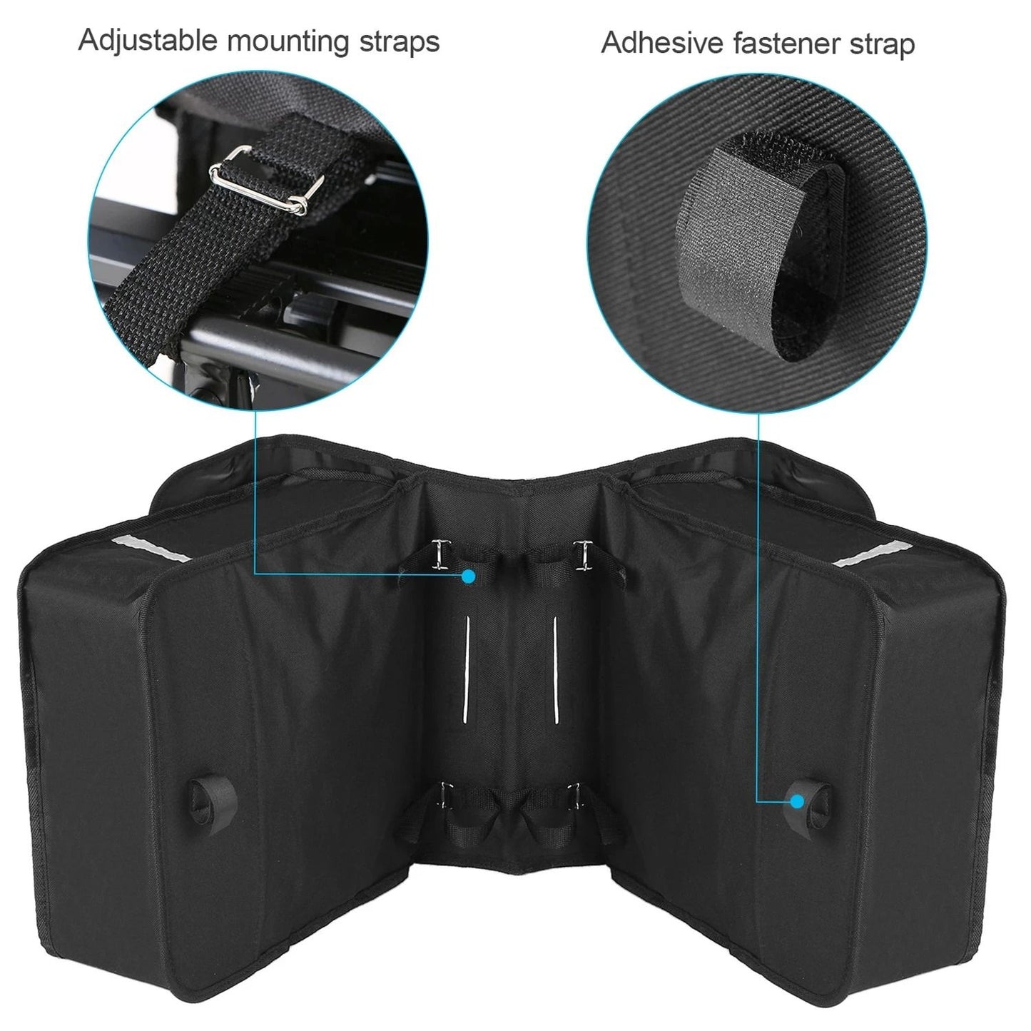 28L Water Resistant Bicycle Rear Seat Carrier Bag Rack Trunk Pack 3