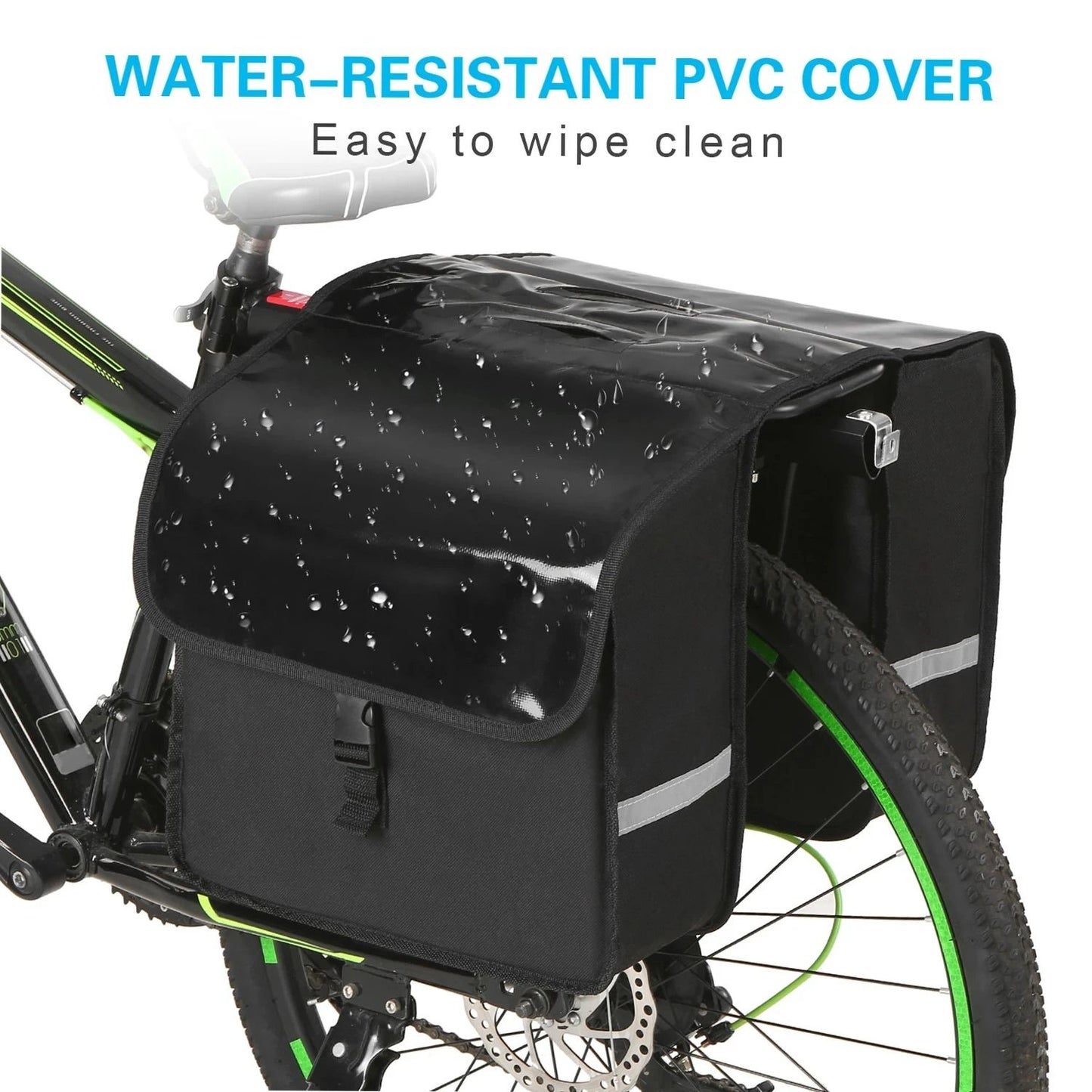 28L Water Resistant Bicycle Rear Seat Carrier Bag Rack Trunk Pack 4