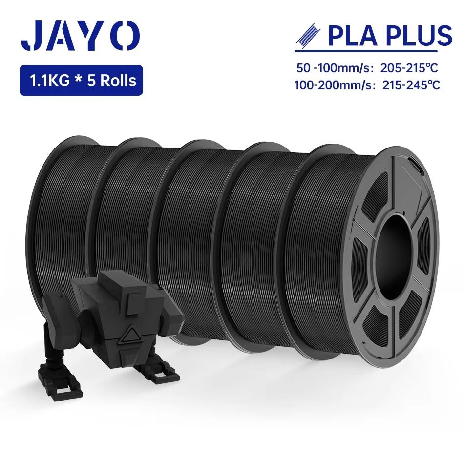 JAYO 3D Printer Filament Bundle  PLA ABS PETG Silk PLA 175mm 5 Rolls NoBubble Printing Material For 12