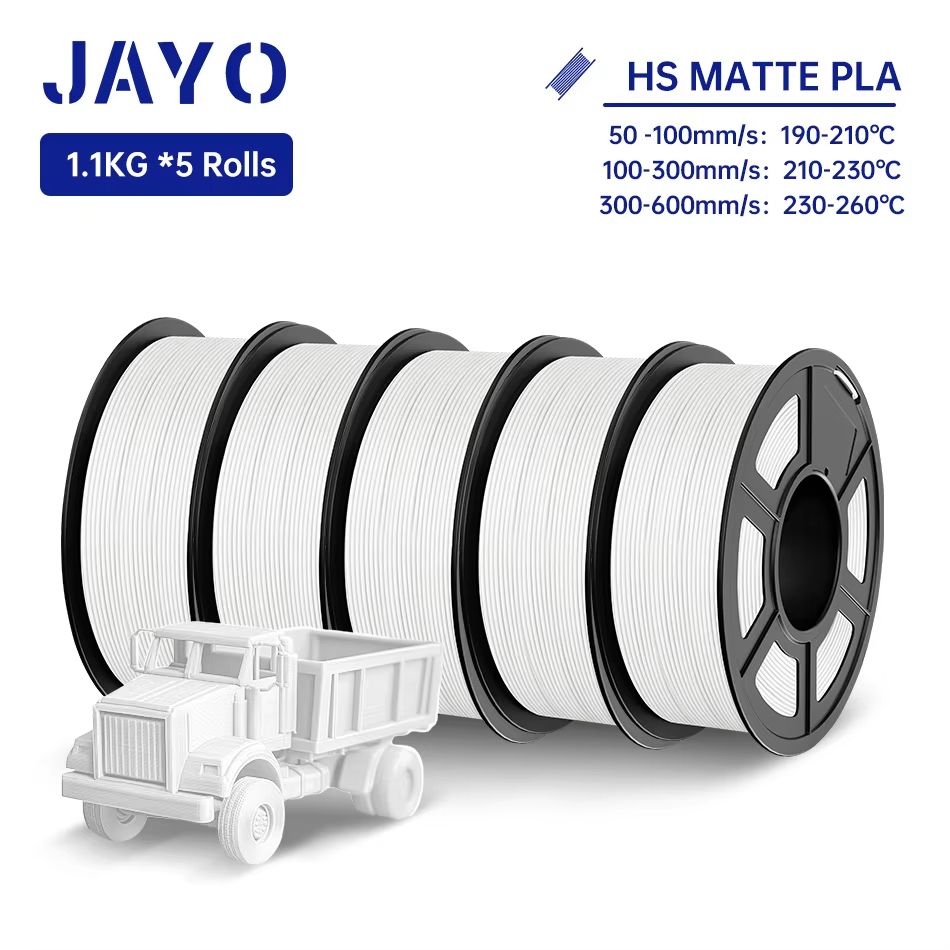 JAYO 3D Printer Filament Bundle  PLA ABS PETG Silk PLA 175mm 5 Rolls NoBubble Printing Material For 13