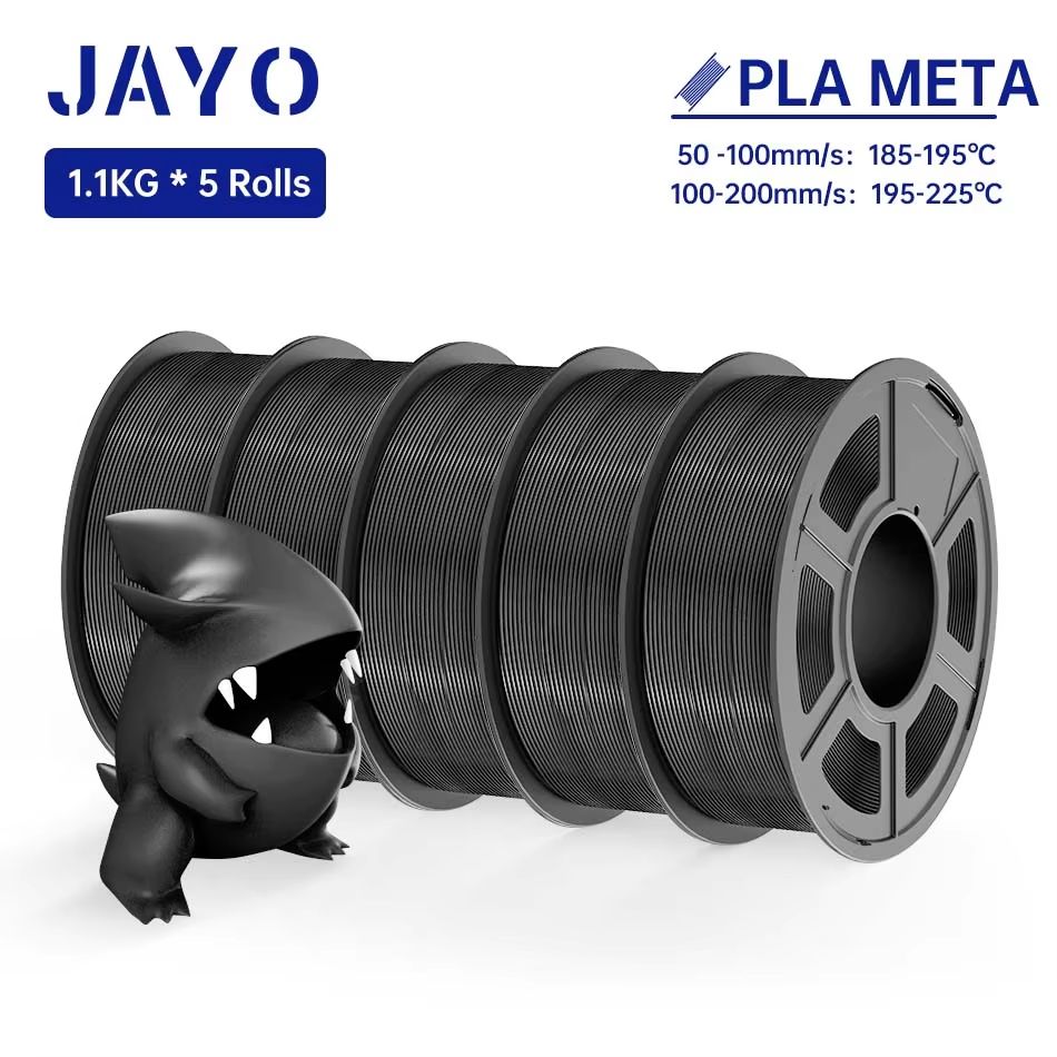 JAYO 3D Printer Filament Bundle  PLA ABS PETG Silk PLA 175mm 5 Rolls NoBubble Printing Material For 25