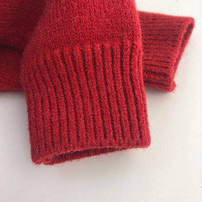 Autumn Winter Kids Sweater, Red Girls Knit Cardigan Jacket, New Year Christmas Knitwear Coat Boys Baby Sweater