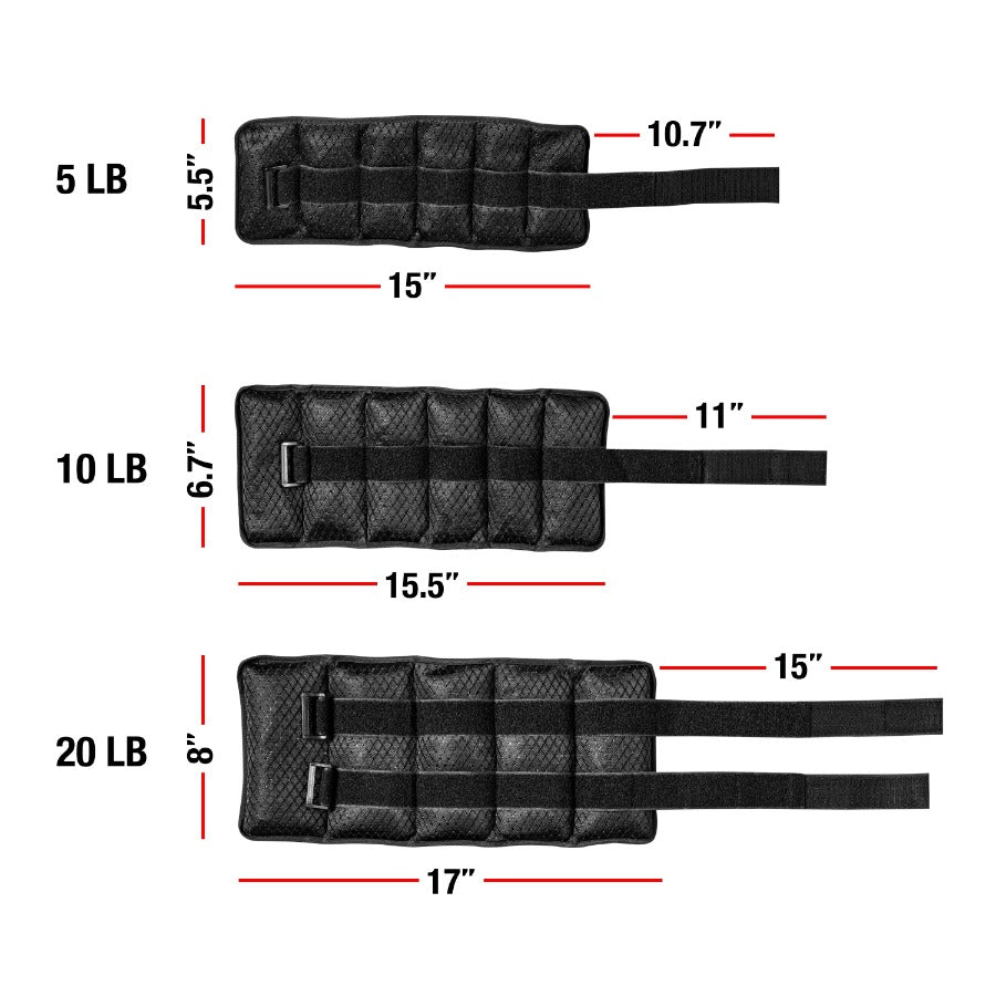 Fuel Pureformance Adjustable Wrist Ankle Weights Pair, Strength Training Weights for Fitness, Cardio & Workout