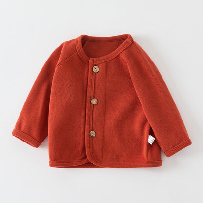 Spring Autumn Knitted Kids Cardigan Solid Color, Baby Sweaters For Boys Girls, Back To School Infant Outerwear Coats
