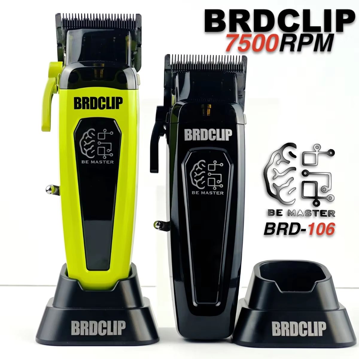 BRDCLIP BRD 106 Professional Hair Clipper – Electric Barber Trimmer for Men with 7500RPM Motor & 5-Adjustable DLC Blade