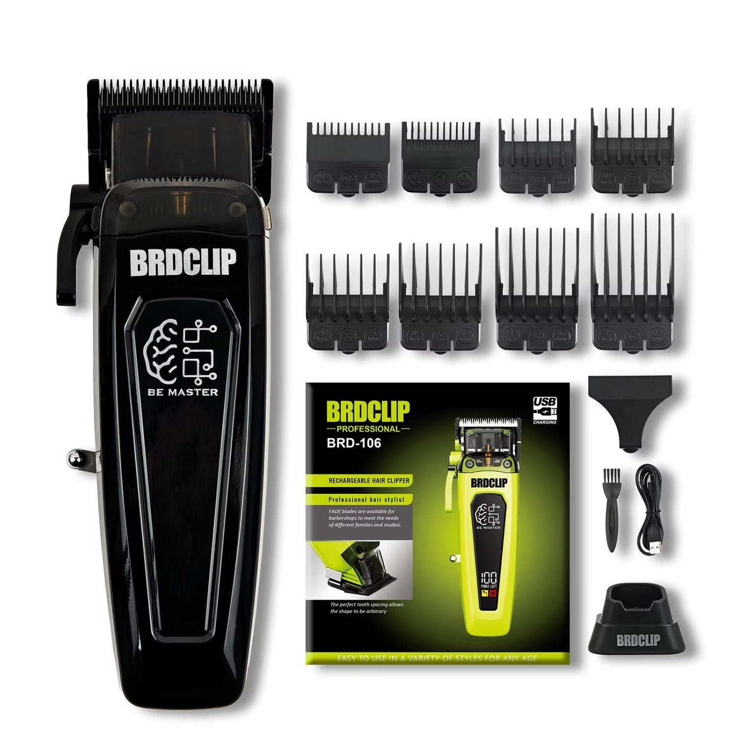BRDCLIP BRD 106 Professional Hair Clipper  Electric Barber Trimmer For Men With 7500RPM Motor  5Adj 7