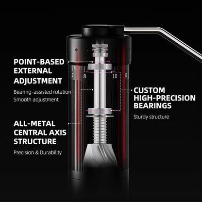 MHW3BOMBER Manual Coffee Grinder  Adjustable Stainless Steel Conical Burr Grinder For Espresso  Pou 4