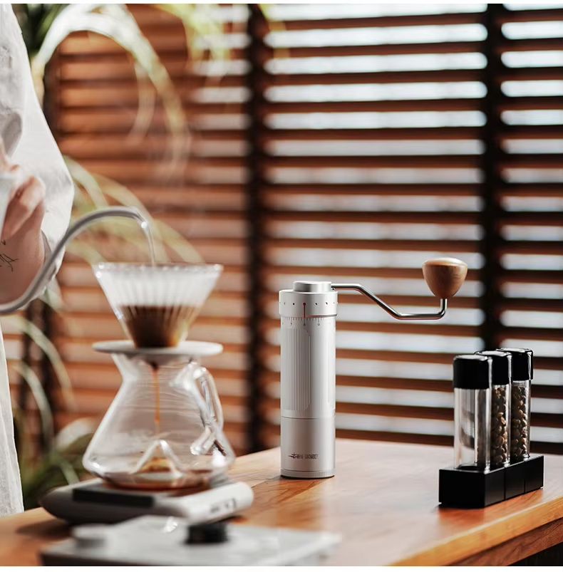 MHW3BOMBER Manual Coffee Grinder  Adjustable Stainless Steel Conical Burr Grinder For Espresso  Pou 5