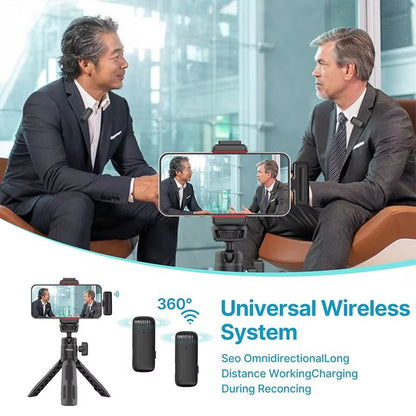 Ulanzi J12 Wireless Lavalier Microphone  Plug  Play Mini Mic For IPhone  Android Live Streaming  Vi 2