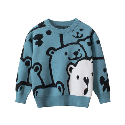 Toddler Kid Baby Girls Clothes, Infant Boys Sweater, Autumn Winter Knit Pullover Top Cute Sweet Children Sweater