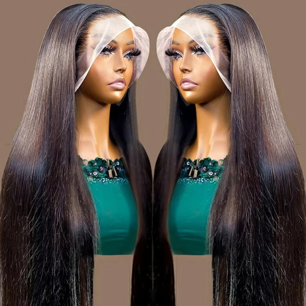 HD 360 Full Lace Wig  36 Bone Straight Human Hair Wig With PrePlucked 13x6 Lace Frontal For Women 1