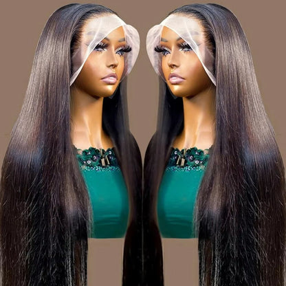 HD 360 Full Lace Wig  36 Bone Straight Human Hair Wig With PrePlucked 13x6 Lace Frontal For Women 1